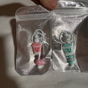 Cute Keychain Set - Pink and Teal